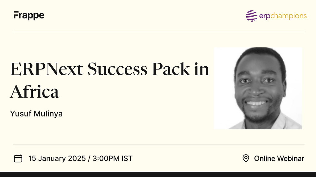 ERPNext Success Pack for Africa | Frappe Events