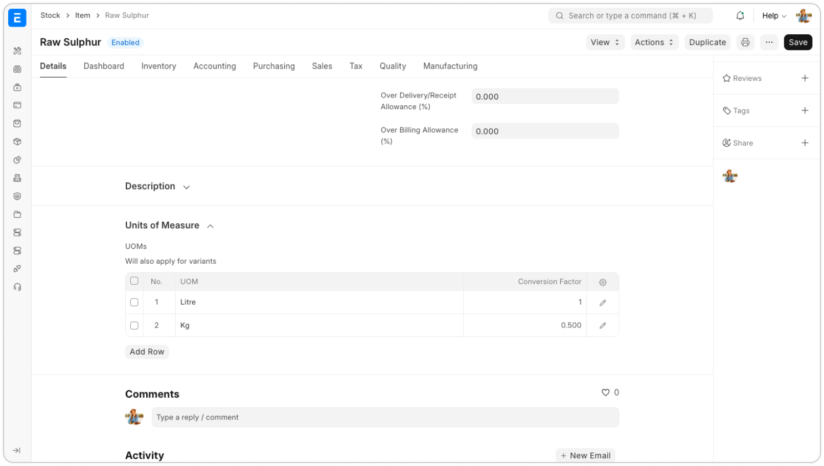 Open Source ERP Software for Chemical Manufacturing | ERPNext