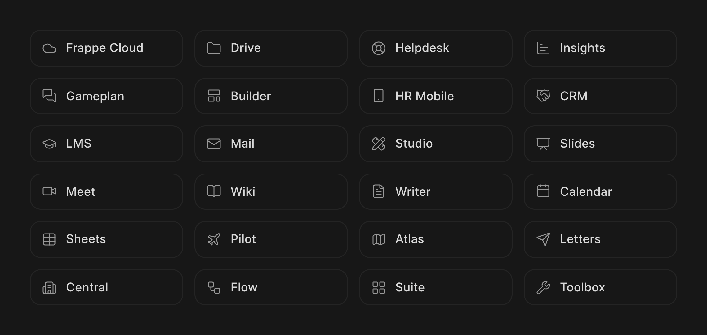 25 Frappe apps built with Frappe UI.