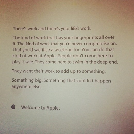 Apple's letter to new hires