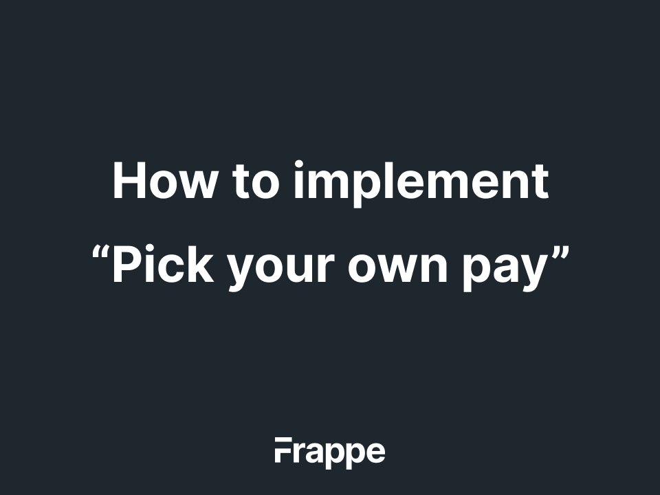 Choosing your own pay, how does this work? - Cover Image