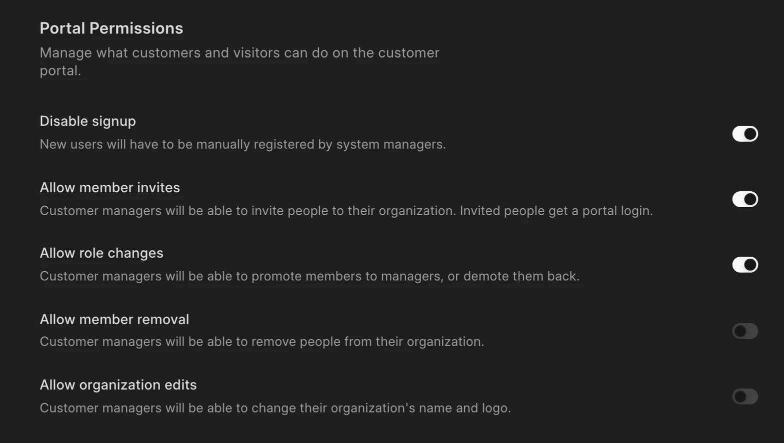 Portal permissions in Frappe Helpdesk