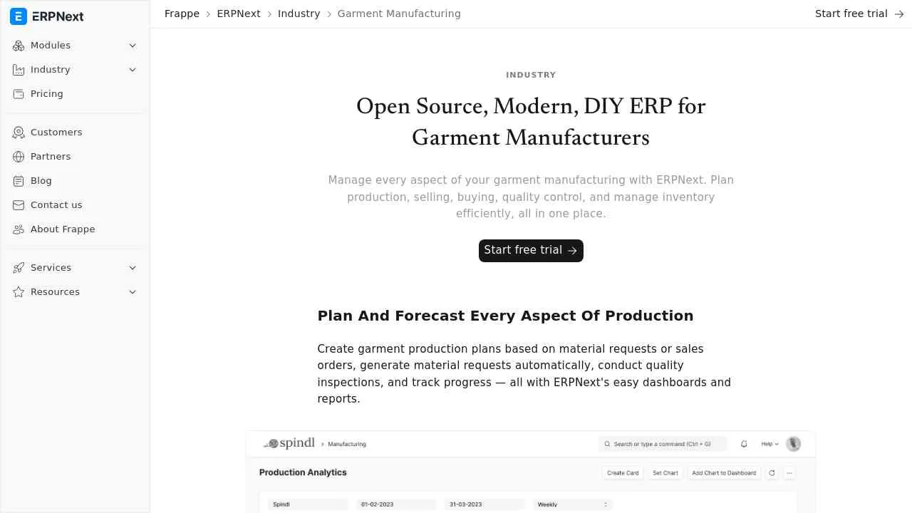 Open Source ERP Software for Garment Manufacturing