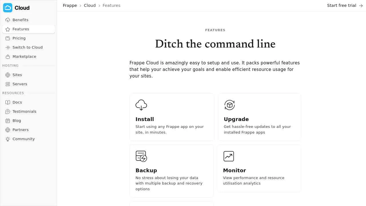 Essential Features on Frappe Cloud
