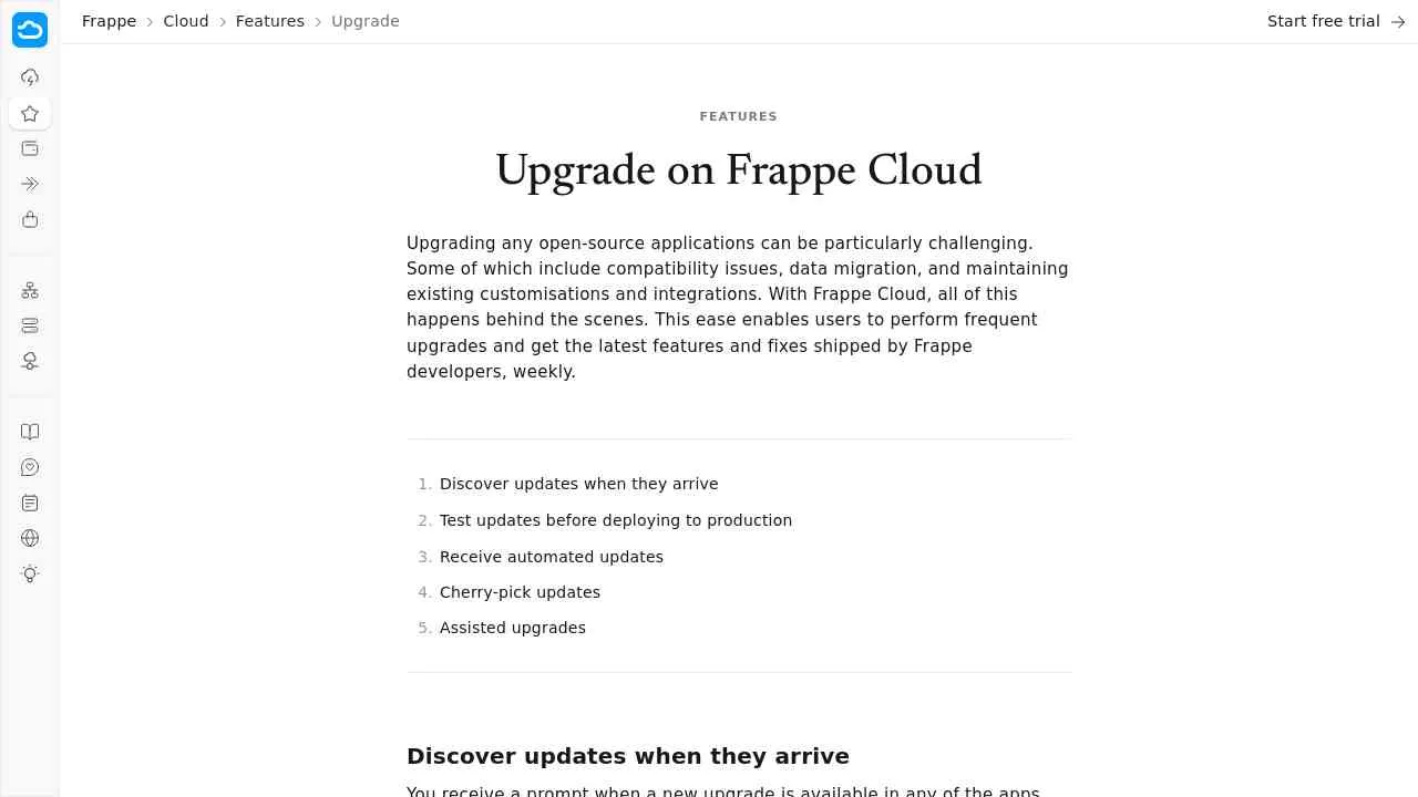 Upgrade on Frappe Cloud