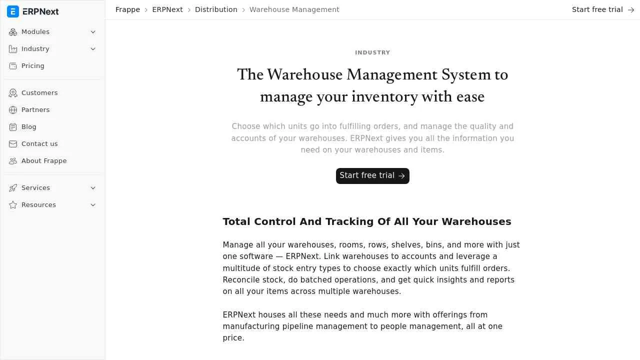 Open Source ERP Software for Warehouse Management