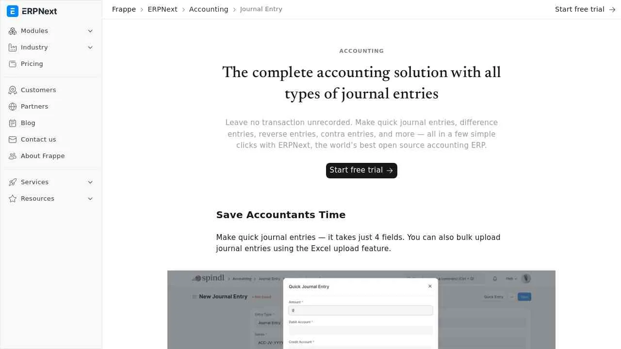 The complete accounting solution with all types of journal entries