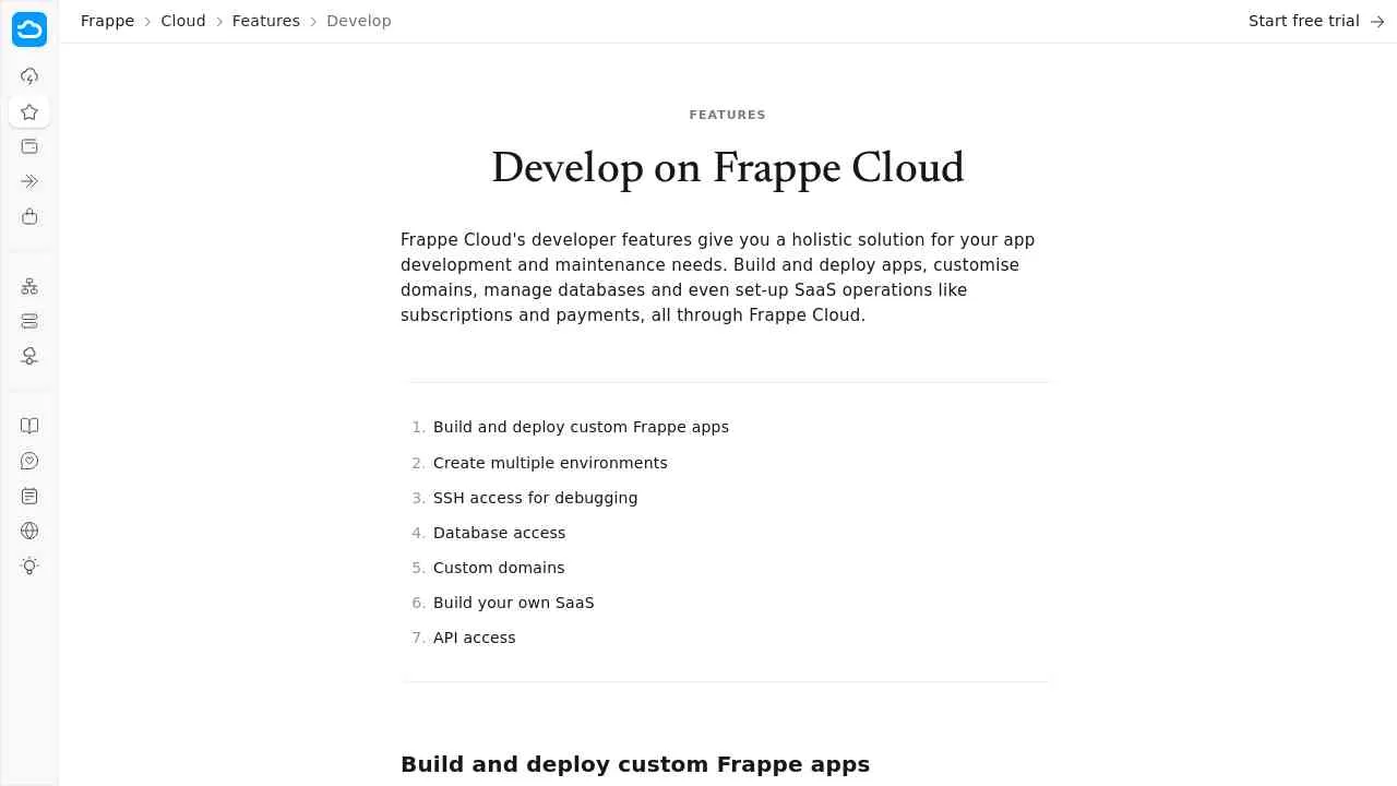 Develop On Frappe Cloud Develop on frappe cloud