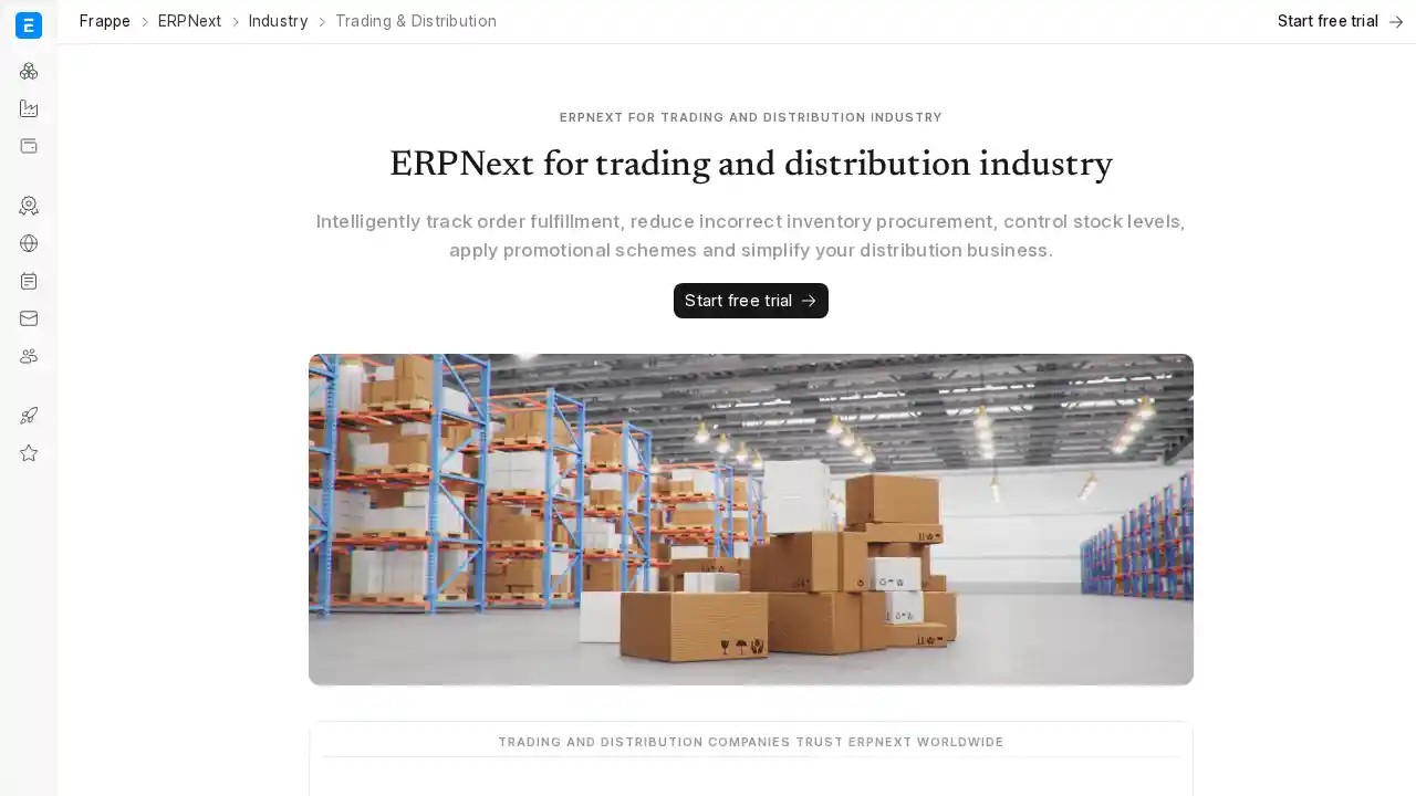 Open Source ERP Software for Trading & Distribution industry | ERPNext