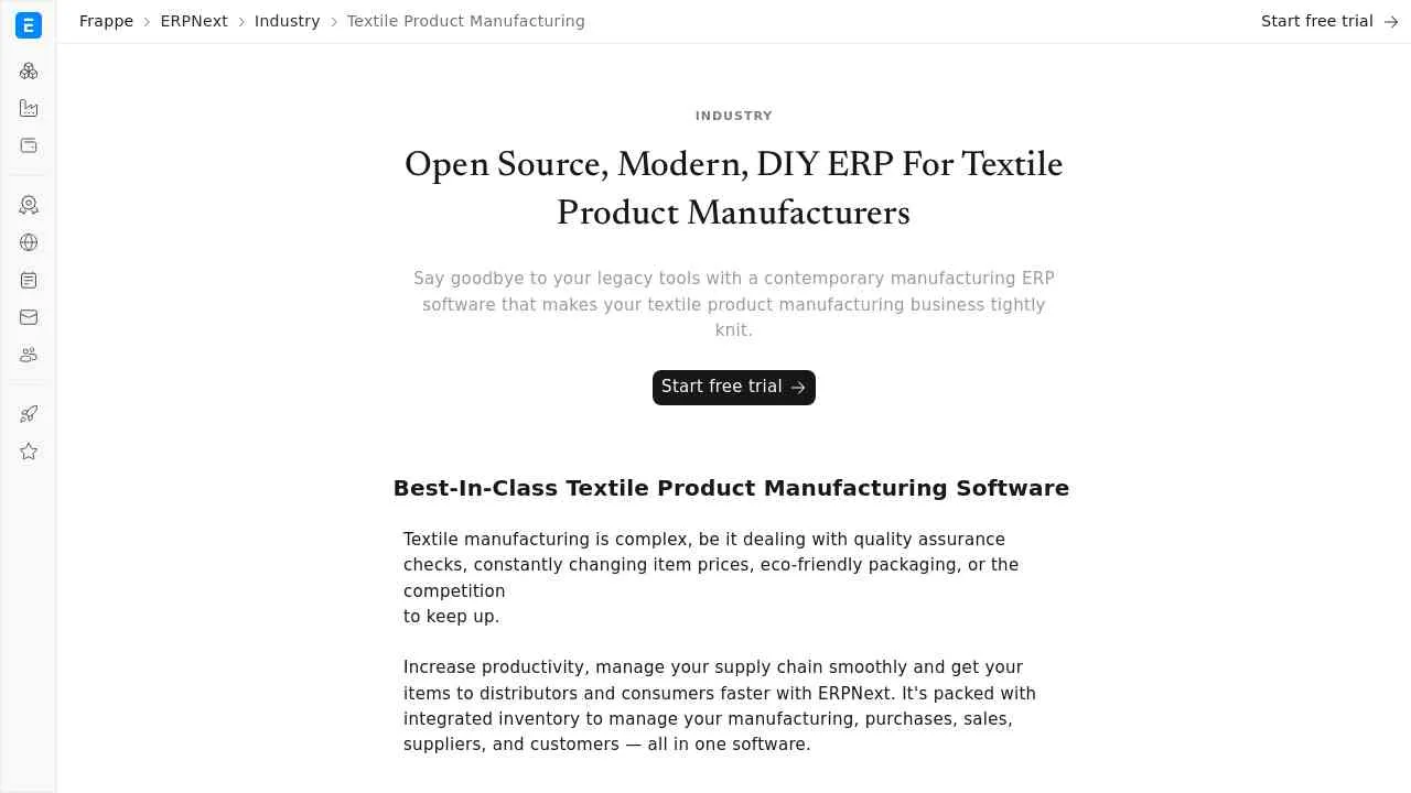 Open Source ERP Software for Textile Product Manufacturers