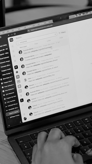 Raven search open on a laptop, with results across channels