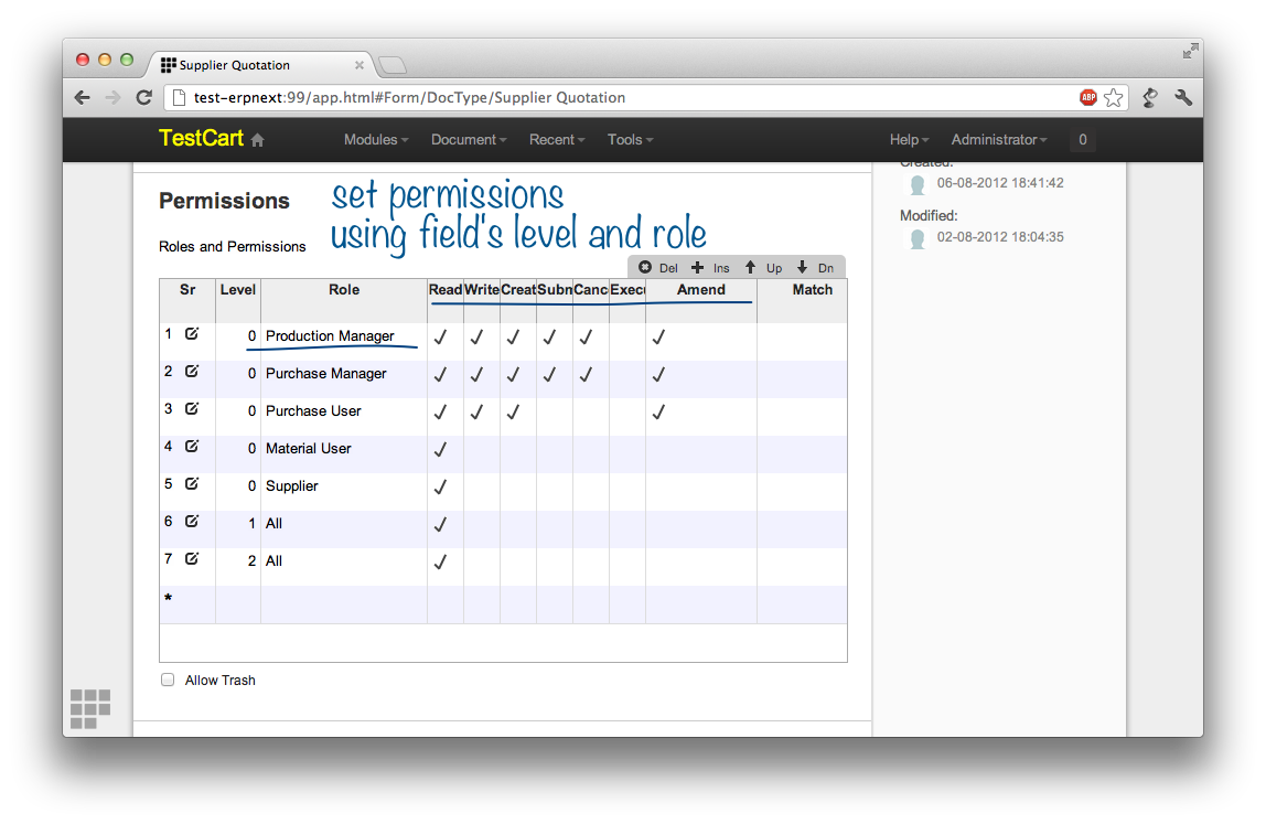 Defining Permissions