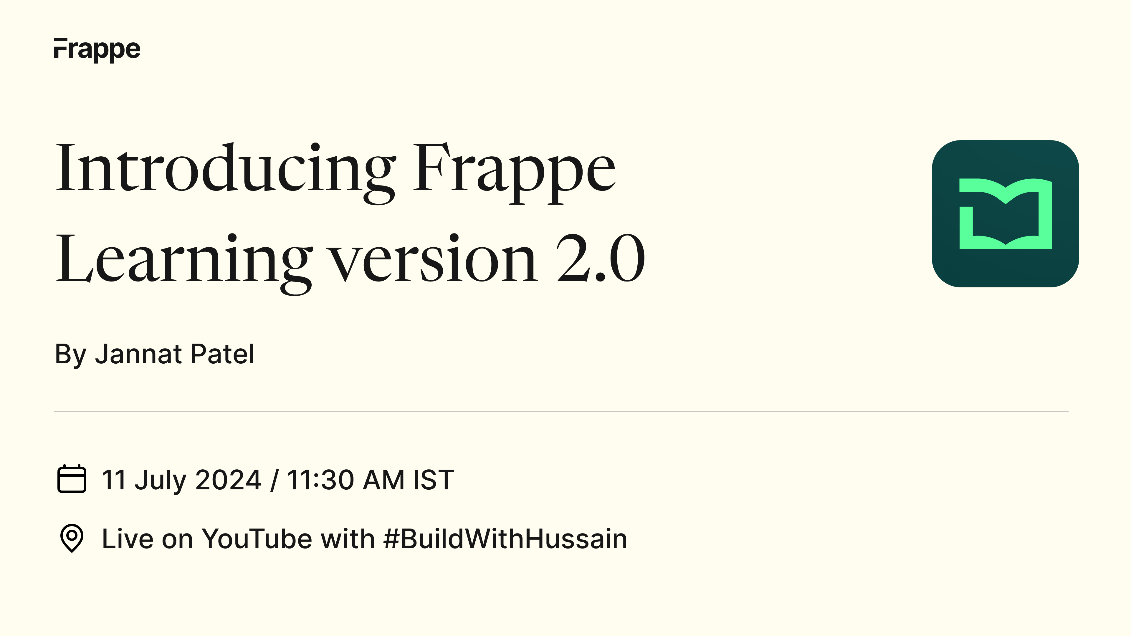 Introducing Frappe Learning Version 2.0 | Frappe Events